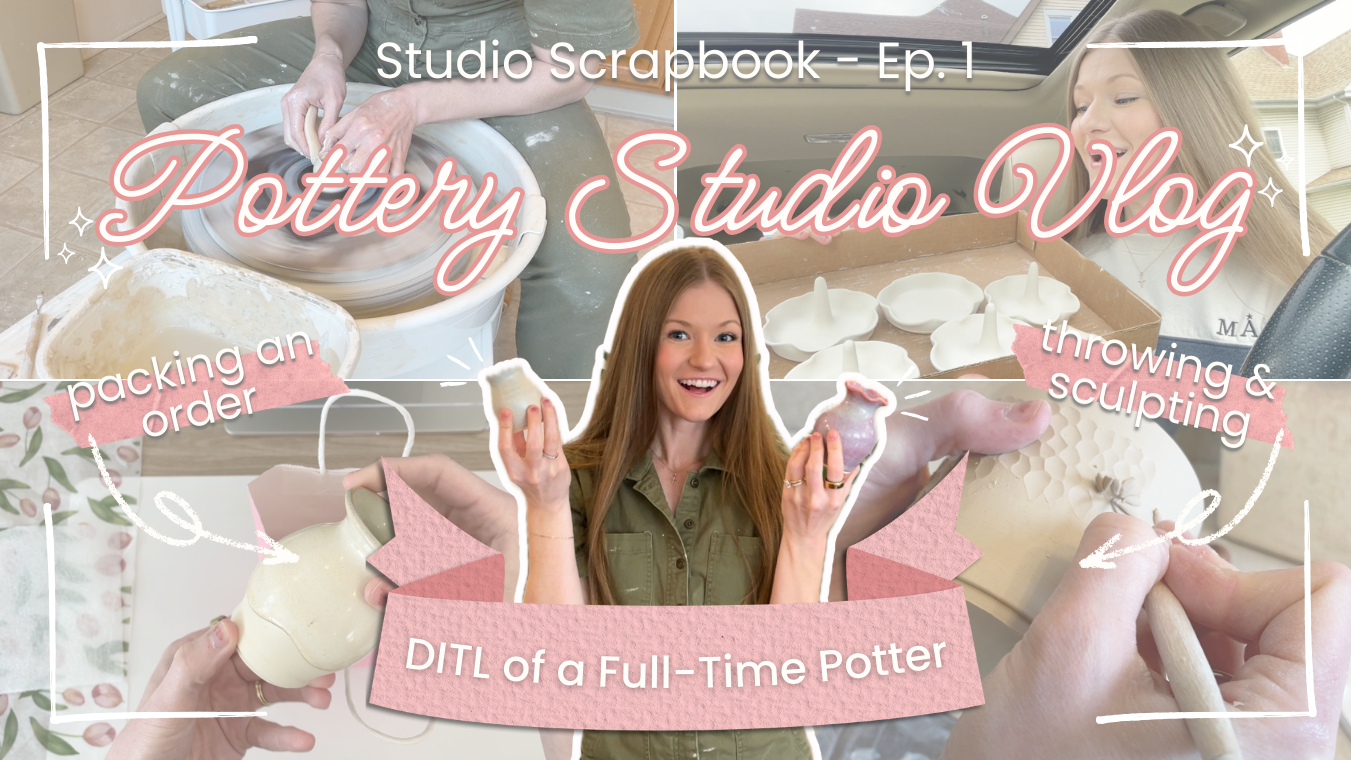 Load video: Ever wondered what it’s really like to be a full time potter? In this pottery studio vlog, I’m sharing a relaxed, behind-the-scenes look at a day in the life as a ceramic artist - from working with clay, to the day-to-day of running a creative small business. And with that... welcome to the first episode of my ✨Studio Scrapbook✨, my way of documenting and sharing my experience as a (newly) full-time potter here in Pennsylvania! Come along as I head to the studio, pack an order, and talk about what it’s like being a self employed artist! Whether you&#39;re interested in pottery and ceramics in general, or dreaming of starting your own creative business someday, I hope this studio vlog inspires you!A little background on this video:I went full-time as a ceramic artist in April of 2025 and decided it&#39;d be fun to share the ins and outs of figuring pursuing my dream &amp; figuring out how to run a small business along the way. I recorded this first video in May, but am just getting around to editing and figuring out all things YouTube as I&#39;m recovering from an injury and unable to physically work.Thank you for joining me - please like, subscribe, and turn on YouTube notifications to never miss an upload of more content like this!