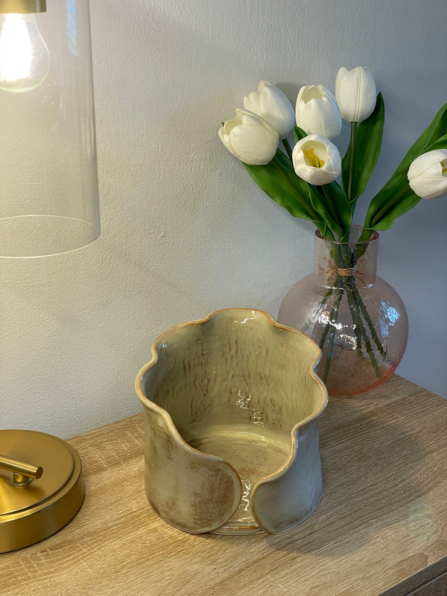 Ruffle Centerpiece - Olive Drift